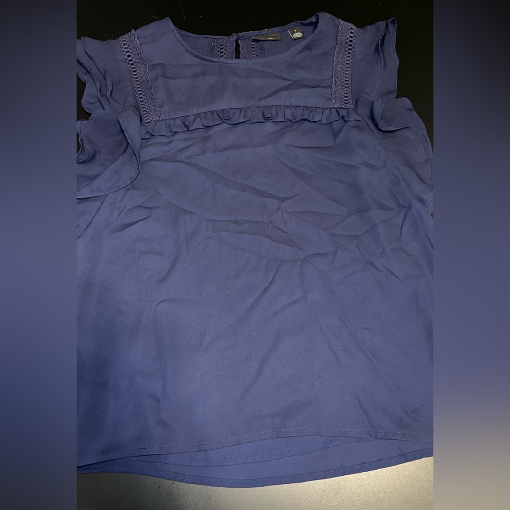 Halogen blue cap ruffle sleeve blouse Size Small EUC